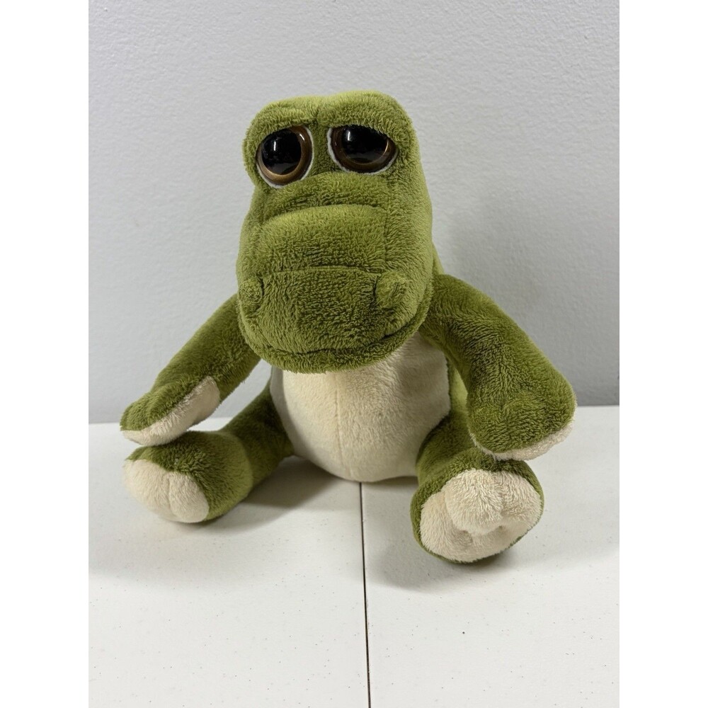 The Petting Zoo Plush Alligator Stuffed Animal Green Gator Crocodile Big Eyes 8"